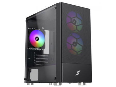 Gabinete Gamer SuperFrame Mesh, White, Mid Tower, Vidro Temperado, MATX, Sem Fonte, Com 3 Fans, SF-CS-MSMSW3F