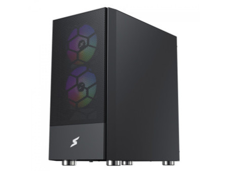 Gabinete Gamer SuperFrame Mesh, White, Mid Tower, Vidro Temperado, MATX, Sem Fonte, Com 3 Fans, SF-CS-MSMSW3F