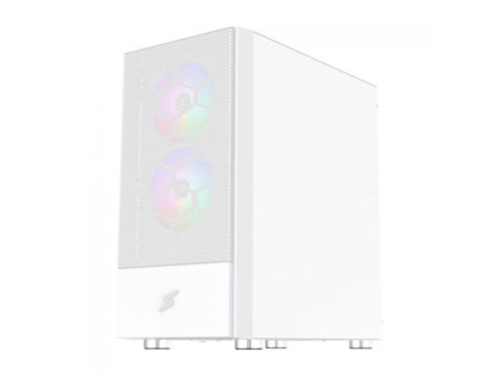 Gabinete Gamer SuperFrame Prime, Mid Tower, Vidro Temperado, M-ATX, Branco, Sem Fonte, Com 5 Fans ARGB