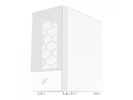 Gabinete Gamer SuperFrame Prime, Mid Tower, Vidro Temperado, M-ATX, Branco, Sem Fonte, Com 5 Fans ARGB