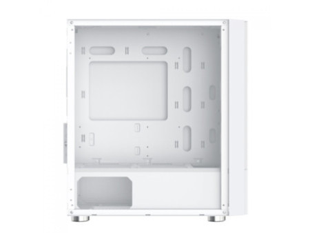 Gabinete Gamer SuperFrame Prime, Mid Tower, Vidro Temperado, M-ATX, Branco, Sem Fonte, Com 5 Fans ARGB
