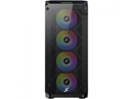 Gabinete Gamer SuperFrame Hércules, Full Tower, RGB, Vidro Temperado, E-ATX, Black, Sem Fonte, Sem Fan