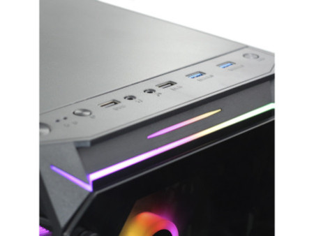 Gabinete Gamer SuperFrame Hércules, Full Tower, RGB, Vidro Temperado, E-ATX, Black, Sem Fonte, Sem Fan