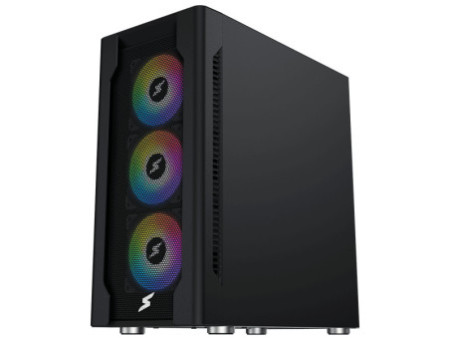 Gabinete Gamer SuperFrame Strider, Mid Tower, ARGB, Vidro Temperado, ATX, Sem Fonte, Com 4 Fans