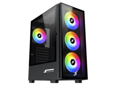 Gabinete Gamer SuperFrame Strider, Mid Tower, ARGB, Vidro Temperado, ATX, Sem Fonte, Com 6 Fans
