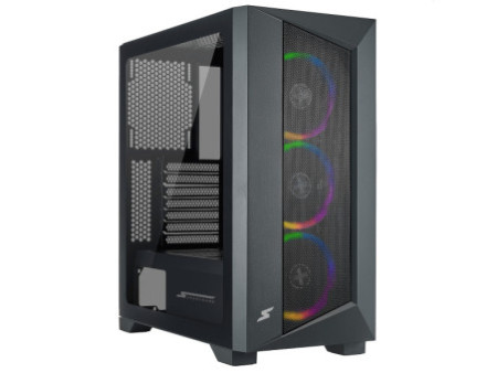 Gabinete Gamer SuperFrame Vhagar, Mid Tower, Vidro Temperado, ATX, Preto, Sem Fan, SF-CS-VGMABSF