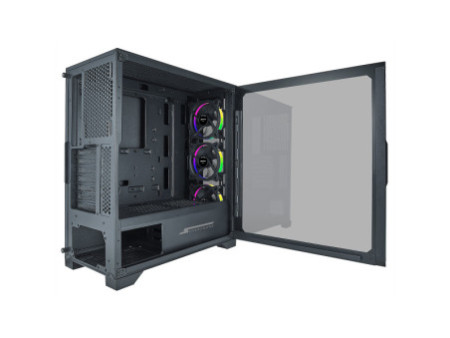 Gabinete Gamer SuperFrame Vhagar, Mid Tower, Vidro Temperado, ATX, Preto, Sem Fan, SF-CS-VGMABSF