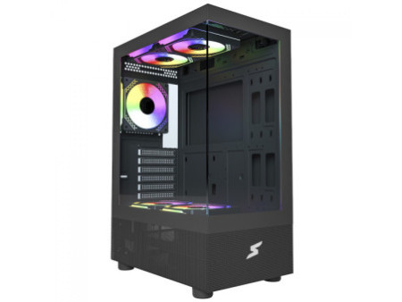 Gabinete Gamer SuperFrame Boreas, Mid Tower, Vidro Temperado, ATX, Com 3 Fans ARGB, Branco, SFGW-BOREAS-3