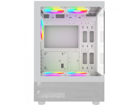 Gabinete Gamer SuperFrame Void, Mid Tower, Vidro Temperado, M-ATX, White, Sem Fonte, Com 3 Fans, SF-CS-VDMAW3F