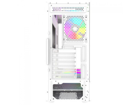 Gabinete Gamer SuperFrame Void, Mid Tower, Vidro Temperado, M-ATX, White, Sem Fonte, Com 3 Fans, SF-CS-VDMAW3F