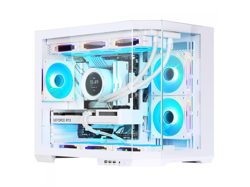 Gabinete Gamer SuperFrame Void, Mid Tower, Vidro Temperado, M-ATX, Black, Sem Fonte, Com 3 Fans, SF-CS-VDMAB3F