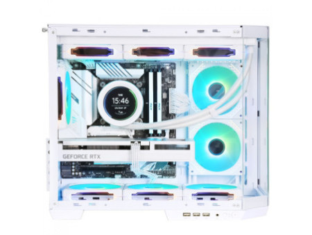 Gabinete Gamer SuperFrame Void, Mid Tower, Vidro Temperado, M-ATX, Black, Sem Fonte, Com 3 Fans, SF-CS-VDMAB3F