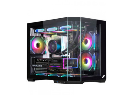 Gabinete Gamer SuperFrame Cristal, Mid Tower, Vidro Temperado, ATX, Com 4 Fans ARGB, Preto, SF-CS-CTMAB4F