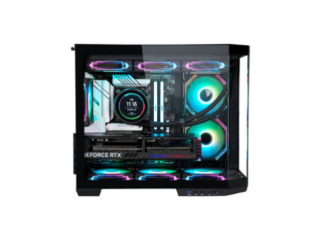 Gabinete Gamer SuperFrame Cristal, Mid Tower, Vidro Temperado, ATX, Com 4 Fans ARGB, Preto, SF-CS-CTMAB4F