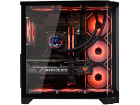 Gabinete Gamer SuperFrame Black Noir, Aquário, Mid Tower, Vidro Temperado, M-ATX, Branco, Sem Fonte, Com 3 Fans ARGB, SF-CS-BNMA