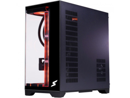 Gabinete Gamer SuperFrame Black Noir, Aquário, Mid Tower, Vidro Temperado, M-ATX, Branco, Sem Fonte, Com 3 Fans ARGB, SF-CS-BNMA
