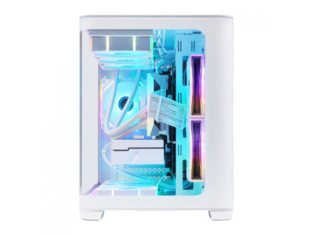 Gabinete Gamer SuperFrame Cristal, Mid Tower, Vidro Temperado, ATX, Com 4 Fans ARGB, Branco, SF-CS-CTMAW4F