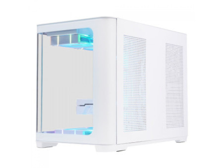 Gabinete Gamer SuperFrame Cristal, Mid Tower, Vidro Temperado, ATX, Com 4 Fans ARGB, Branco, SF-CS-CTMAW4F
