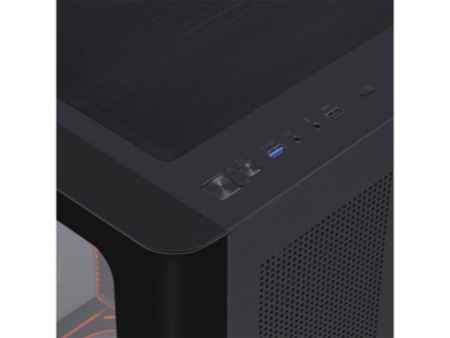 Gabinete Gamer SuperFrame Power Cube Cristal, Mid Tower, Vidro Temperado, ATX, RGB, Com 4 Fans, Preto, SF-CS-CRMAB4F