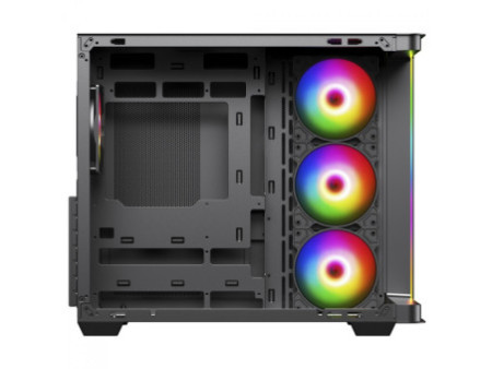 Gabinete Gamer SuperFrame Power Cube Cristal, Mid Tower, Vidro Temperado, ATX, RGB, Com 4 Fans, Branco, SF-CS-CRMAW4F