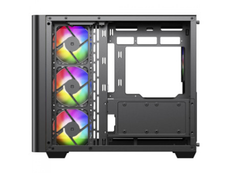 Gabinete Gamer SuperFrame Power Cube Cristal, Mid Tower, Vidro Temperado, ATX, RGB, Com 4 Fans, Branco, SF-CS-CRMAW4F