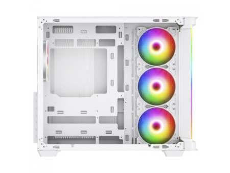 Gabinete Gamer SuperFrame Cube Magic, Mid Tower, Vidro Temperado, Display LCD, ATX, Black, Sem Fonte, Sem Fan, SF-CS-CMMABSF