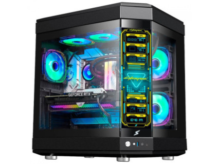 Gabinete Gamer SuperFrame Box, Mid Tower, Vidro Temperado, M-ATX, Black, Sem Fonte, Com 3 Fans