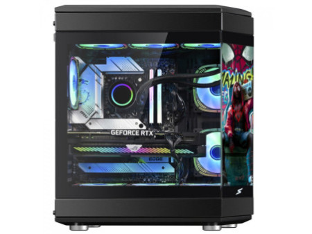 Gabinete Gamer SuperFrame Box, Mid Tower, Vidro Temperado, M-ATX, Black, Sem Fonte, Com 3 Fans