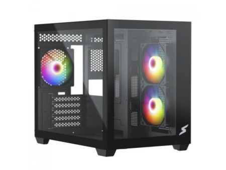 Gabinete Gamer SuperFrame Box, Mid Tower, Vidro Temperado, M-ATX, Black, Sem Fonte, Sem Fan