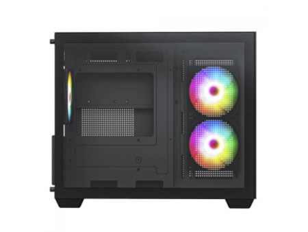 Gabinete Gamer SuperFrame Box, Mid Tower, Vidro Temperado, M-ATX, Black, Sem Fonte, Sem Fan