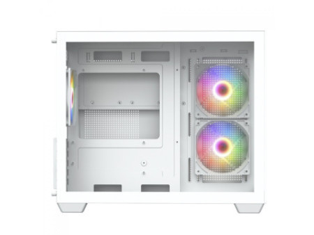 Gabinete Gamer SuperFrame Box, Mid Tower, Vidro Temperado, M-ATX, White, Sem Fonte, Com 3 Fans