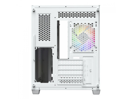 Gabinete Gamer SuperFrame Box, Mid Tower, Vidro Temperado, M-ATX, White, Sem Fonte, Com 3 Fans