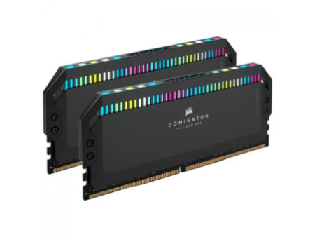 Memória DDR5 Corsair Dominator Platinum RGB, 32GB (2x16GB), Preto, 5600MHz, CMT32GX5M2X5600C36