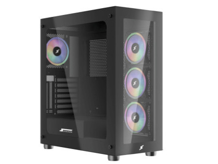 Gabinete Gamer SuperFrame Glass, Mid Tower, RGB, Vidro Temperado, ATX, Black, Sem Fonte, Sem Fans