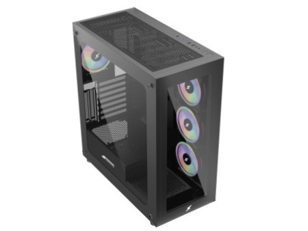 Gabinete Gamer SuperFrame Glass, Mid Tower, RGB, Vidro Temperado, ATX, Black, Sem Fonte, Sem Fans