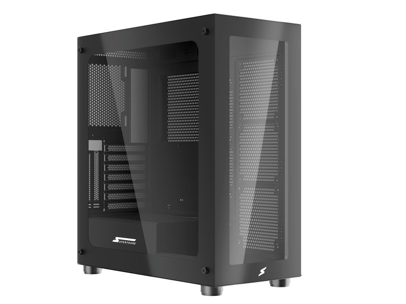 Gabinete Gamer SuperFrame Prime, Mid Tower, Vidro Temperado, M-ATX, Branco, Sem Fonte, Sem Fan