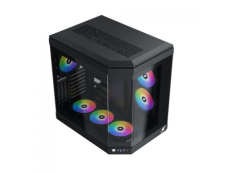 Gabinete Gamer SuperFrame Power Cube, Mid Tower, Vidro Temperado, EATX, White, Sem Fonte, Com 6 Fans