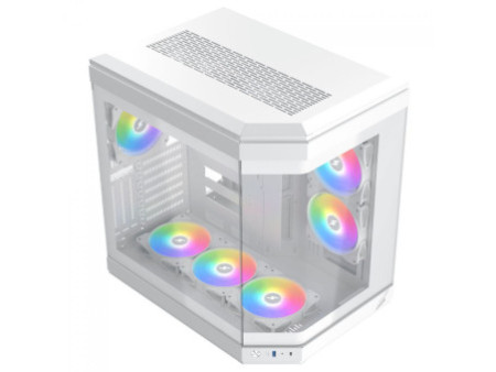 Gabinete Gamer SuperFrame Dominator, Mid Tower, Vidro Temperado, E-ATX, Preto, Sem Fonte, Com 4 Fans ARGB
