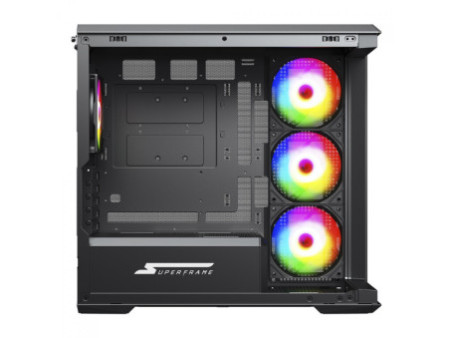 Gabinete Gamer SuperFrame Ragnarok, Mid Tower, Vidro Temperado, M-ATX, White, Sem Fonte, Com 4 Fans