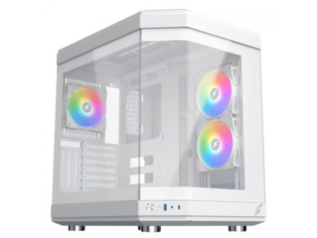 Gabinete Gamer SuperFrame Detonator, White, Mid Tower, Vidro Temperado, E-ATX, Sem Fonte, Com 4 Fans
