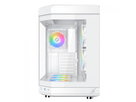 Gabinete Gamer SuperFrame Detonator, White, Mid Tower, Vidro Temperado, E-ATX, Sem Fonte, Com 4 Fans