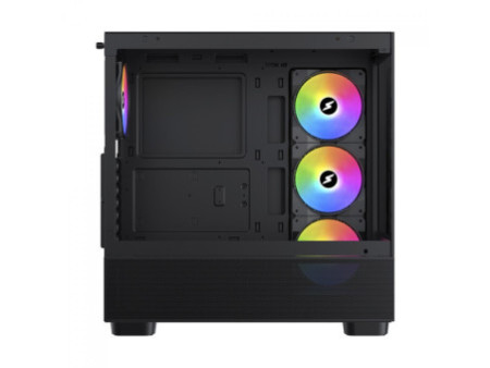 Gabinete Gamer SuperFrame Detonator, Black, Mid Tower, Vidro Temperado, E-ATX, Sem Fonte, Com 4 Fans