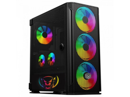 Gabinete Gamer SuperFrame Super X, ARGB, Mid Tower, Vidro Temperado, ATX, Sem Fonte, Com 4 Fans