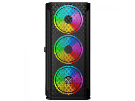 Gabinete Gamer SuperFrame Super X, ARGB, Mid Tower, Vidro Temperado, ATX, Sem Fonte, Com 4 Fans