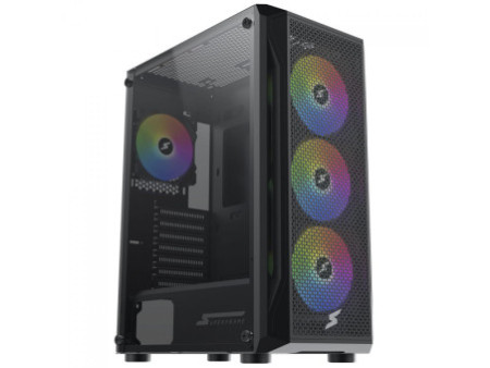 Gabinete Gamer SuperFrame Bunker, Mid Tower, Vidro Temperado, M-ATX, Black, Sem Fonte, Com 3 Fans