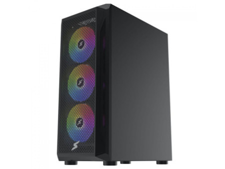 Gabinete Gamer SuperFrame Bunker, Mid Tower, Vidro Temperado, M-ATX, Black, Sem Fonte, Com 3 Fans