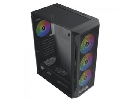 Gabinete Gamer SuperFrame Bunker, Mid Tower, Vidro Temperado, M-ATX, Black, Sem Fonte, Com 3 Fans