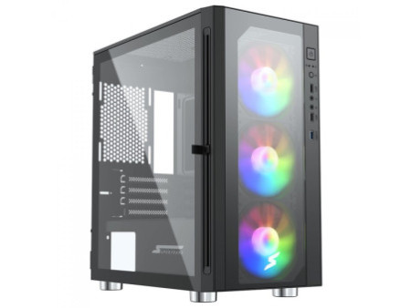Gabinete Gamer SuperFrame Wind, Mid Tower, Vidro Temperado, M-ATX, Pink, Sem Fonte, Com 3 Fans