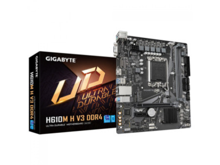 Placa Mãe Gigabyte H610M H V3, Chipset H610, Intel LGA 1700, mATX, DDR4