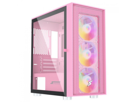 Gabinete Gamer SuperFrame Wind, Mid Tower, Vidro Temperado, M-ATX, White, Sem Fonte, Com 3 Fans